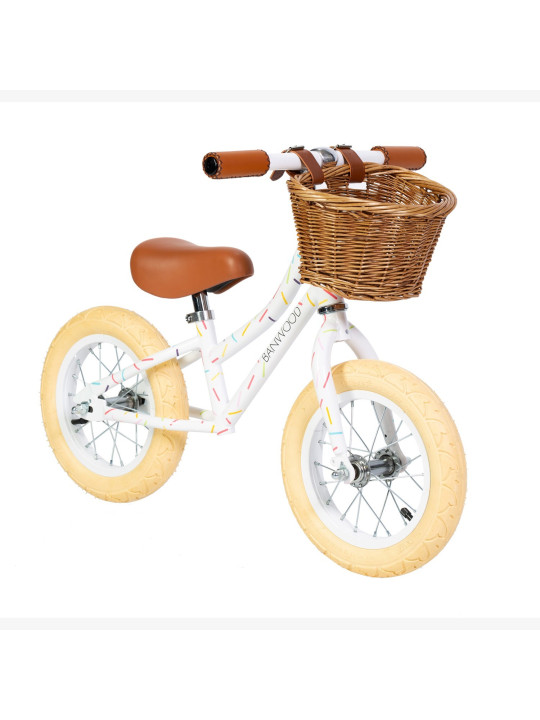 Bicicletta senza pedali First Go allegra bianca - Banwood x Marest