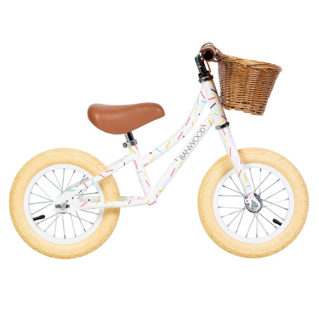 Bicicletta senza pedali First Go allegra bianca - Banwood x Marest