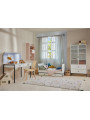 White desk for children's bedroom in White MDF and black metal details - Lumi by BellAmy