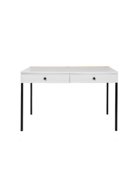 Scrivania per la cameretta dei Bambini in MDF Bianco e metallo nero - Lumi by BellAmy