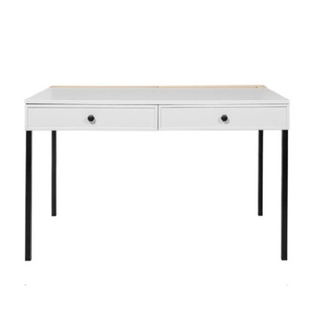 Scrivania per la cameretta dei Bambini in MDF Bianco e metallo nero - Lumi by BellAmy