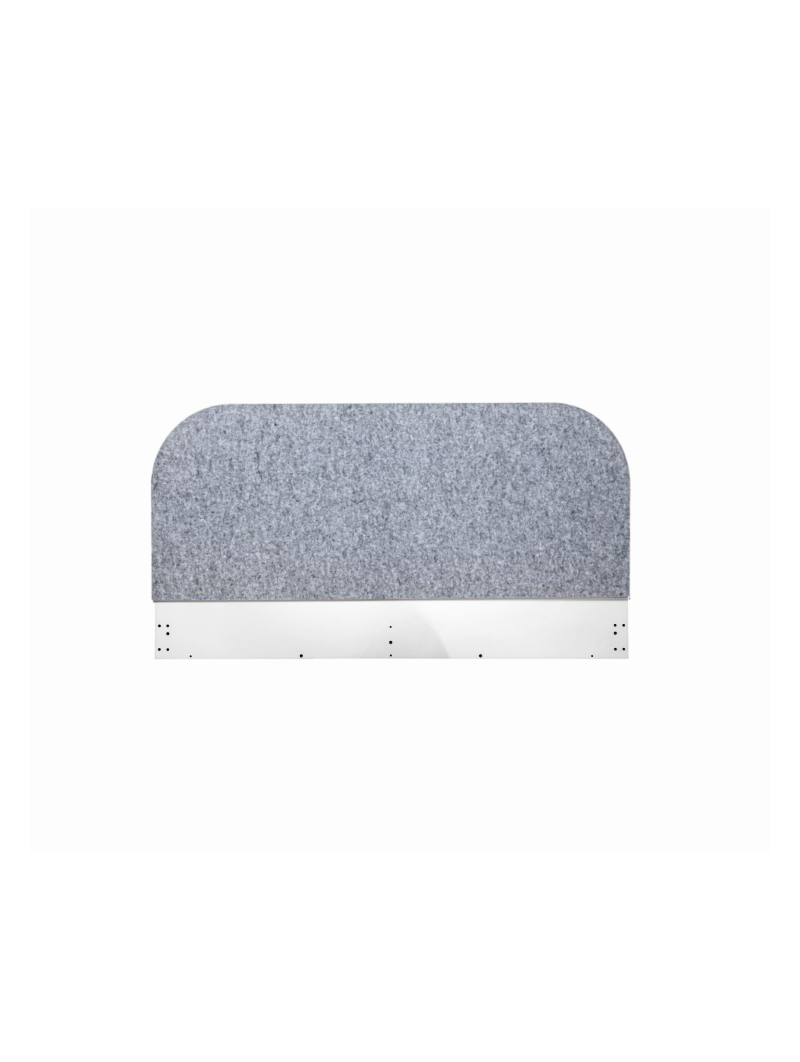 Sound-absorbing panel for desk for children's bedroom in White MDF and black metal details - Lumi by BellAmy