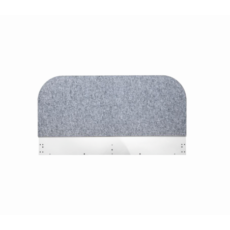 Sound-absorbing panel for desk for children's bedroom in White MDF and black metal details - Lumi by BellAmy