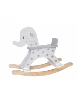 Elefante a dondolo in legno grigio per Bambini da 1 anno in su by Jabadabado - Perfetto come regalo di compleanno