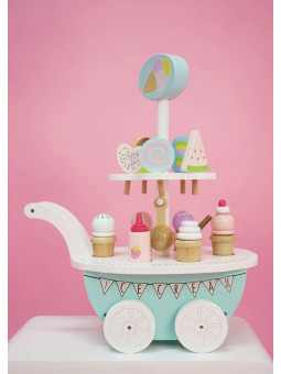 Wooden Ice Cream Trolley for Children and Kids by Jabadabado