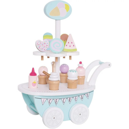 Wooden Ice Cream Trolley for Children and Kids by Jabadabado