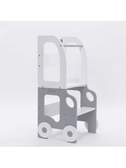 Multi-Functional Kitchen Step Stool and Table/Chair Set for Kids | Montessori Learning and Play