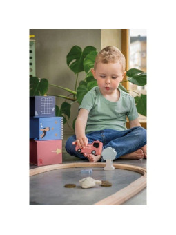 Wooden Train set rescue vehicles for children starting from 2 years old by Jabadabado