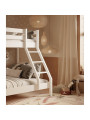 DENIS White children's solid wood bunk bed by Olivia Living