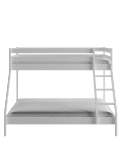 Letto a castello in legno di pino massello bianco per bambini DENIS WHITE by Olivia Living