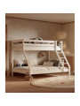 Letto a castello in legno di pino massello bianco per bambini DENIS WHITE by Olivia Living
