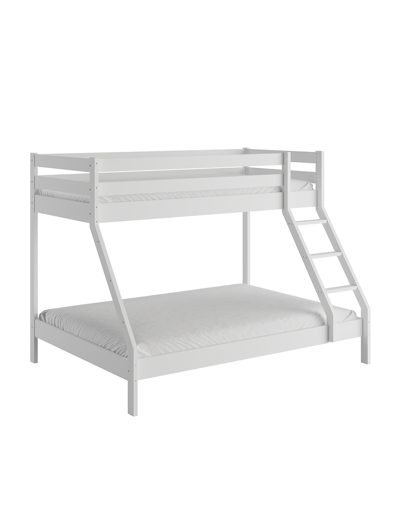 Letto a castello in legno di pino massello bianco per bambini DENIS WHITE by Olivia Living