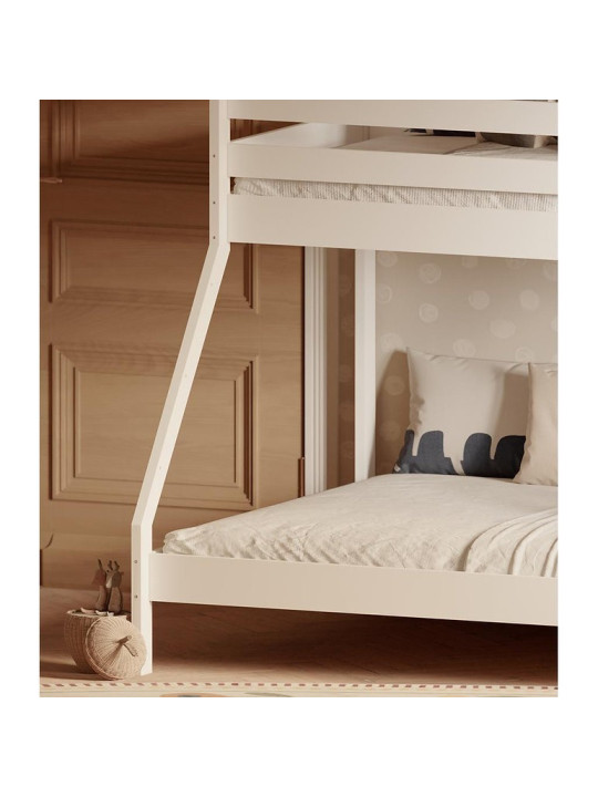Letto a castello in legno di pino massello bianco per bambini DENIS WHITE by Olivia Living
