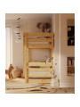 Letto a castello in legno massello per bambini modello JAN by Olivia Living