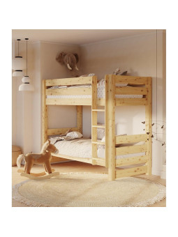 Letto a castello in legno massello per bambini modello JAN by Olivia Living
