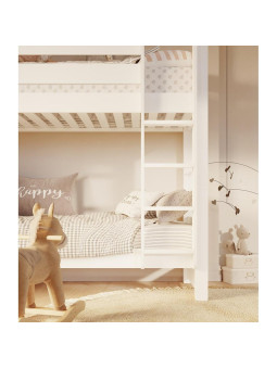 Solid wood bunk bed for children 90x200 cm JAN WHITE model by Olivia Living