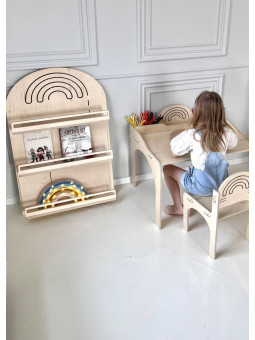 Libreria mensole per la Cameretta dei Bambini in multistrato di betulla Rainbow