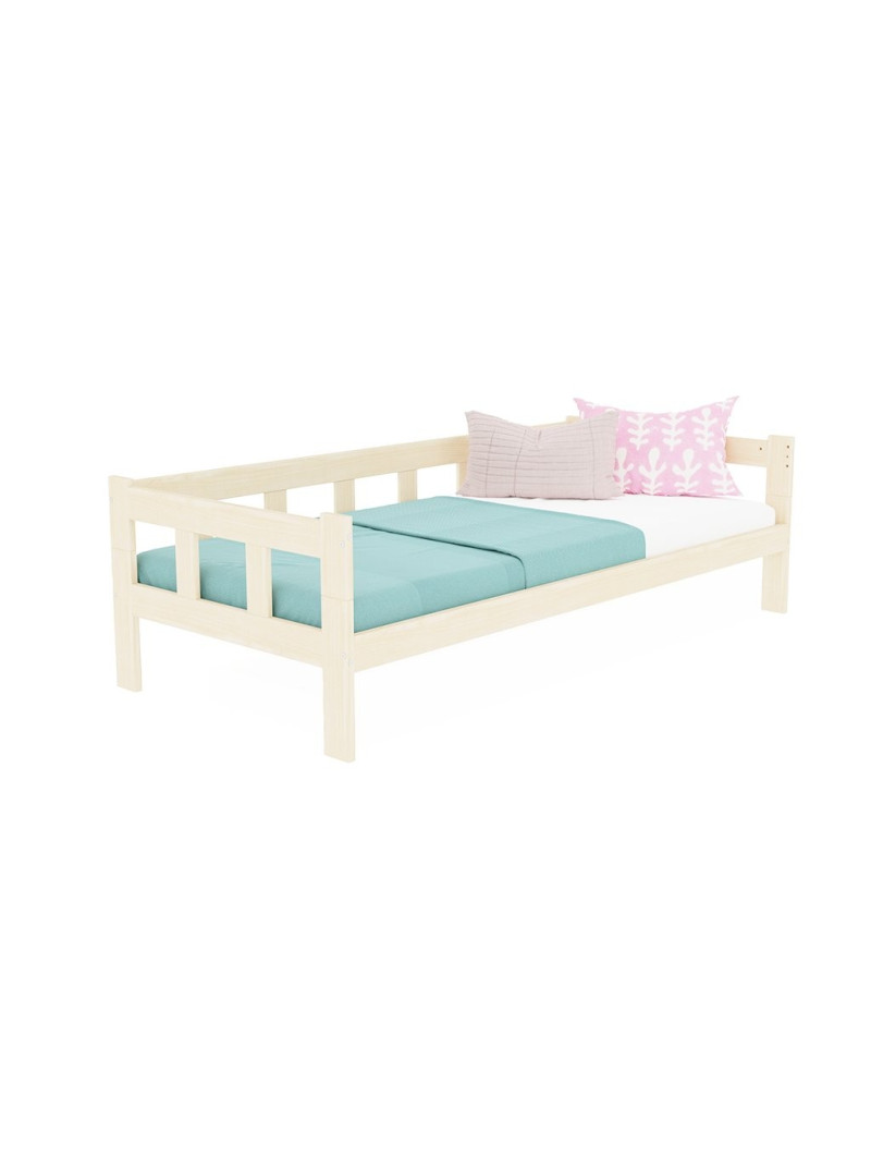 Letto Singolo Montessori con sponda laterale Fence - Benlemi