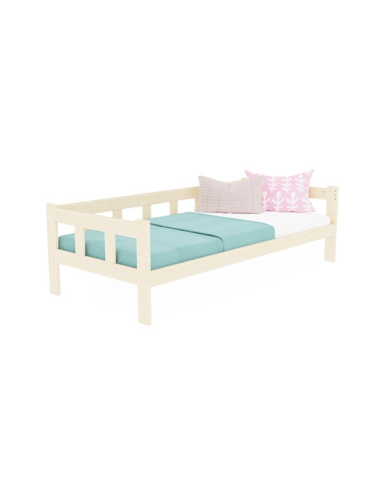 Children's single bed with sidewall Fence - Benlemi