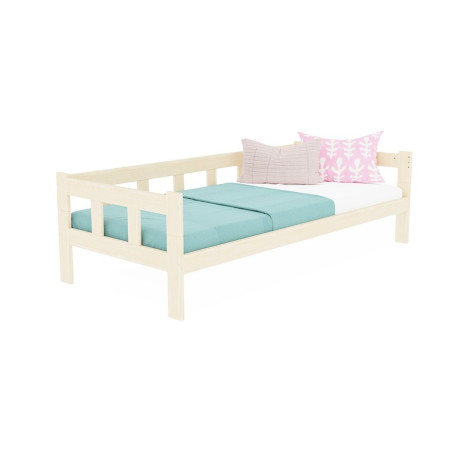 Children's single bed with sidewall Fence - Benlemi