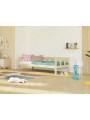 Children's single bed with sidewall Fence - Benlemi