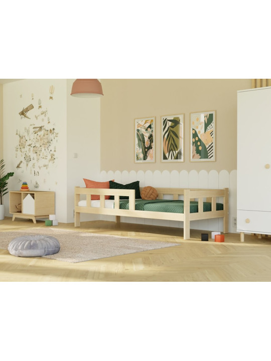 Letto Singolo Montessori con due sponde laterali Fence - Benlemi