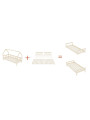 Set DOUBLE per scomporre il letto a casetta o letto teepee in due letti singoli - Benlemi