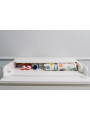 Fasciatoio universale compatibile con comò serie IKEA in legno di betulla bianco - Trasformabile in scaffale portaoggetti