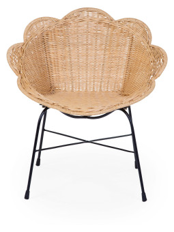 Sedia in rattan naturale a forma di fiore per la cameretta dei neonati e bambini - Childhome