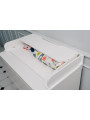 Universal changing table compatible with IKEA series dresser in white birch wood - Convertible into storage shelf -