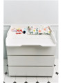 Universal changing table compatible with IKEA series dresser in white birch wood - Convertible into storage shelf -