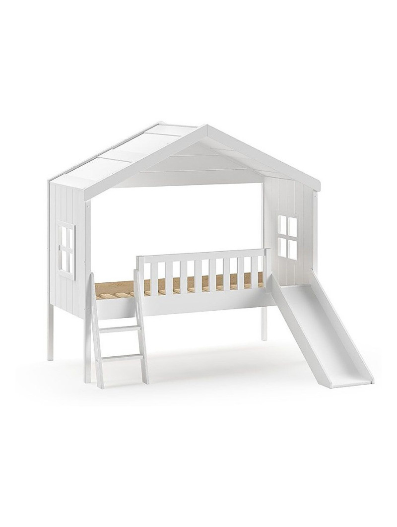 Letto per Bambini a Casetta Housebed 90x200 con Scivolo - Vipack