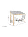 Bed House for Children's Bedroom Housebed 90x200 with Scalloped Roof - Vipack