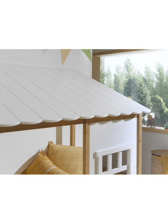 Bed House for Children's Bedroom Housebed 90x200 with Scalloped Roof - Vipack