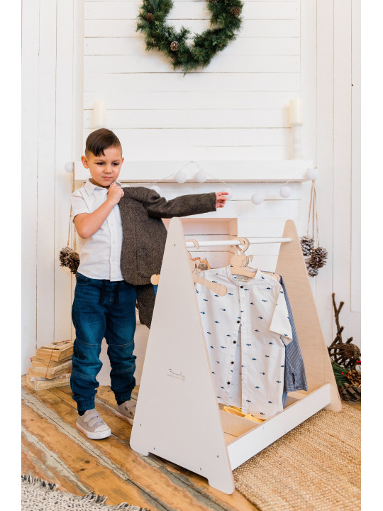 Montessori Children's Coat Hanger - Open Wardrobe for Children