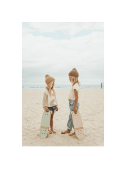 Skateboard for children aged 3 and up, 70s California style pink color - Banwood