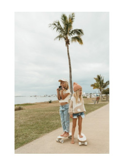 Skateboard for children aged 3 and up, 70s California style white color - Banwood