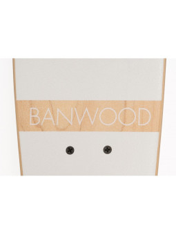 Skateboard for children aged 3 and up, 70s California style white color - Banwood