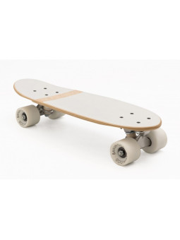 Skateboard for children aged 3 and up, 70s California style white color - Banwood