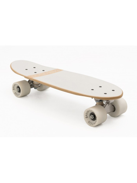 Skateboard for children aged 3 and up, 70s California style white color - Banwood