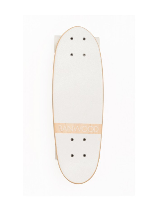 Skateboard per bambini da 3 anni in su colore bianco stile California degli anni 70 - Banwood