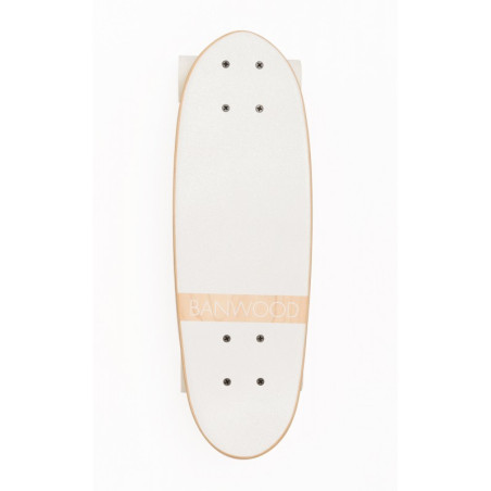 Skateboard per bambini da 3 anni in su colore bianco stile California degli anni 70 - Banwood