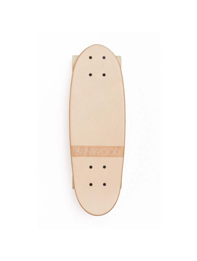 Skateboard for children aged 3 and up, 70s California style cream color - Banwood