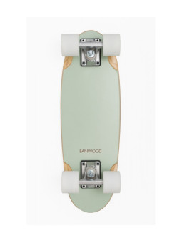 Skateboard for children aged 3 and up, 70s California style white mint - Banwood