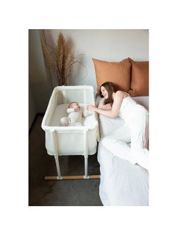 Culla evolutiva Evolux Co-sleeper in legno bianco e naturale per bambini da 0 a 6 mesi