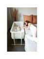 Evolux Co-sleeper evolutionary cradle in white and natural wood for children from 0 to 6 months