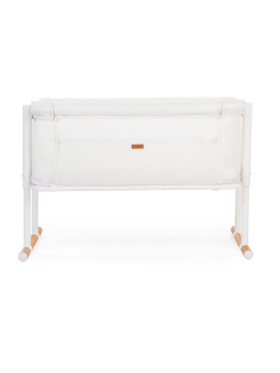 Evolux Co-sleeper evolutionary cradle in white and natural wood for children from 0 to 6 months