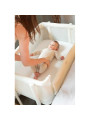 Evolux Co-sleeper evolutionary cradle in white and natural wood for children from 0 to 6 months