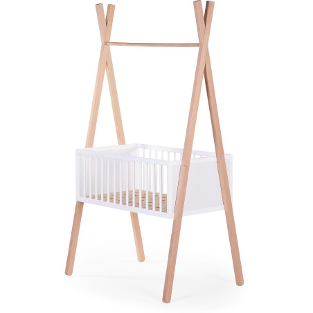 Evolutionary Tipi Cradle with Clothes Hanger 90x50 - Childhome
