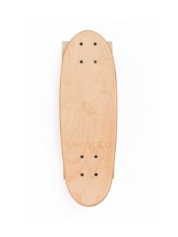 Skateboard per bambini da 3 anni in su colore legno naturale stile California degli anni 70 - Banwood